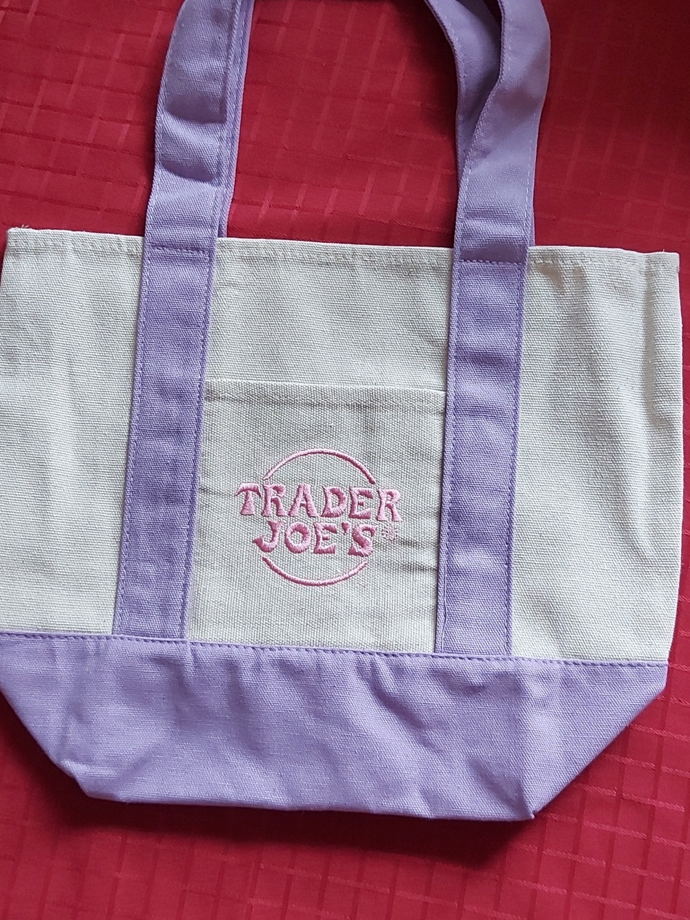 NWT Mini Trader Joe's Small Lilac Tote Bag